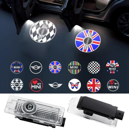 2Pcs Led Welcome Light Car Door Projector Lamps For BMW Mini Cooper One S JCW Countryman R56 R50 R53 F56 F55 R60 R57 Accessories