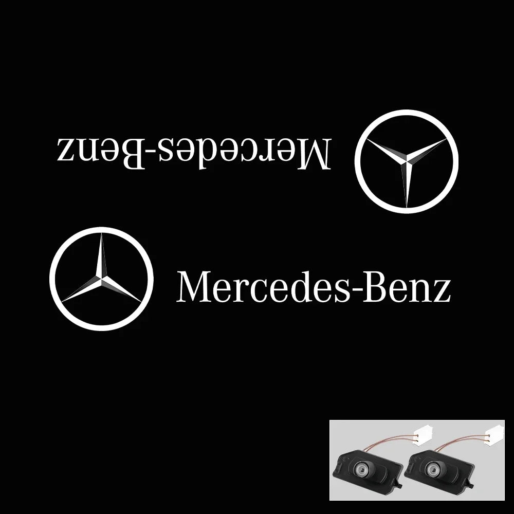 Car Dynamic Rearview Mirror Carpet Light Angel Wings Welcome Light Led For Mercedes benz W177 W247 W205 W222 GLA GLB GLC GLS EQC