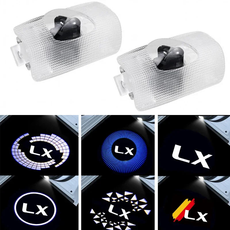 2Pcs LED Courtesy Ghost Shadow Lamp for Lexus LX 470 570 2007-2017 Car Door Welcome Logo Lights Laser Projector Auto Accessories