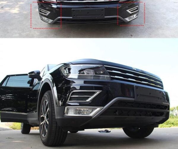 vw tiguan mqb chrom nebelscheinwerfer licht abdeckung rahmen vorne