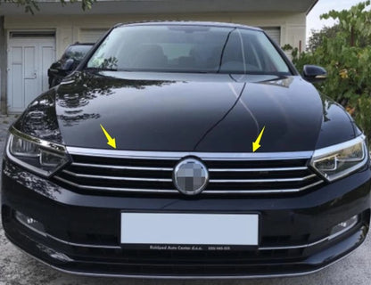 vw passat b8 edelstahl stossleiste kuehlergrill vorne leiste abdeckung